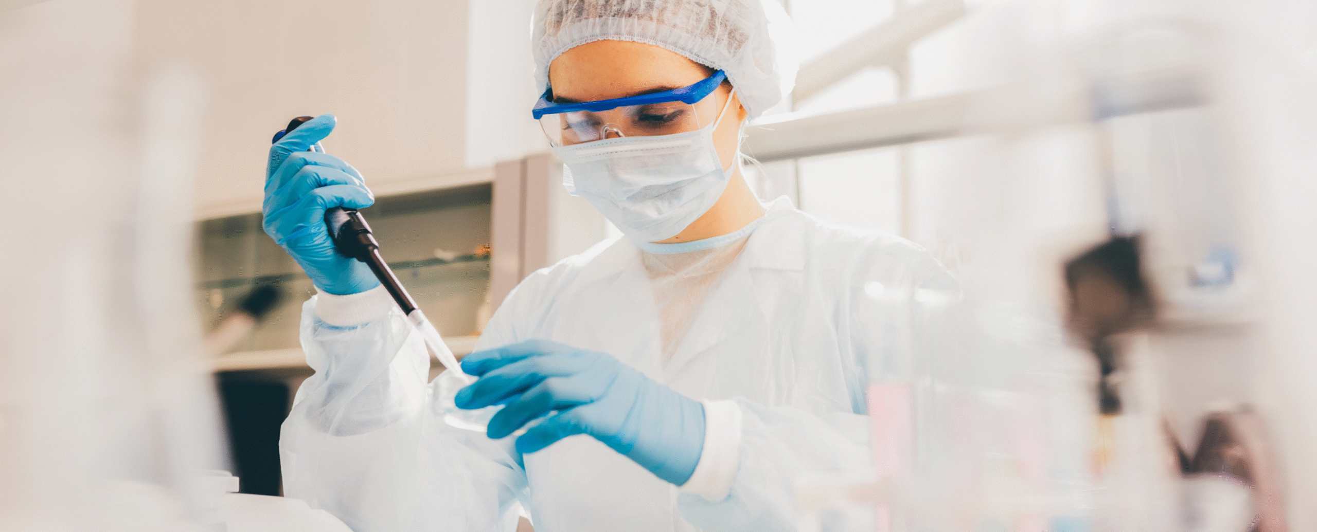 person working in lab