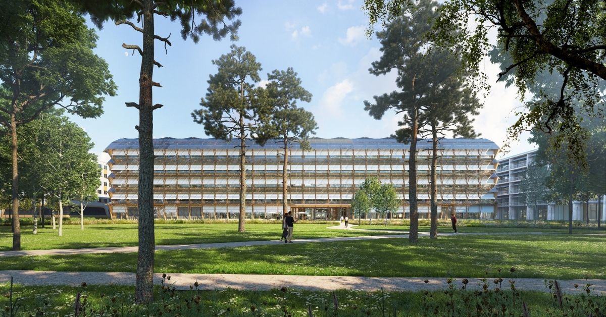 A.L.L. buidling in Innovation district in Allschwil, Bachgraben area